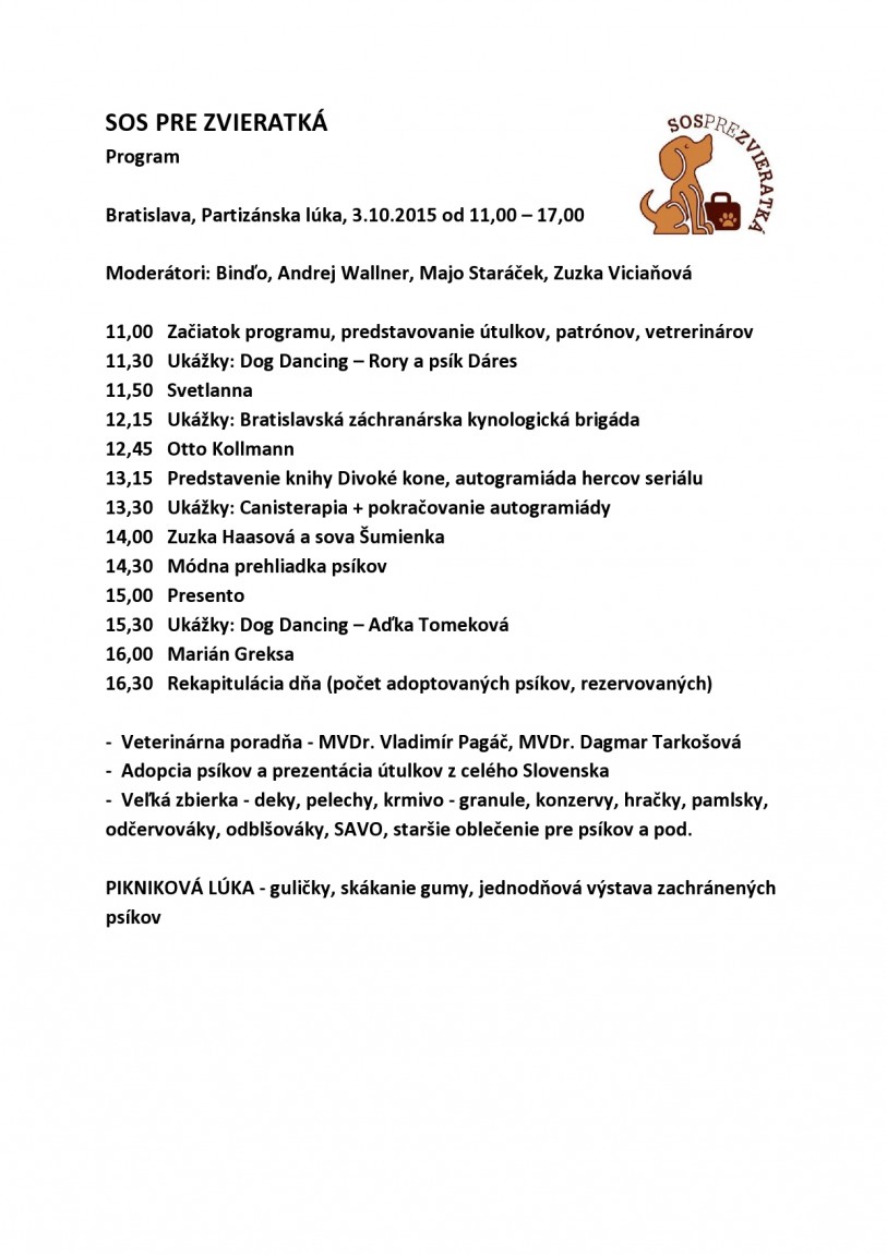 SOS PRE ZVIERATKA Program page0001
