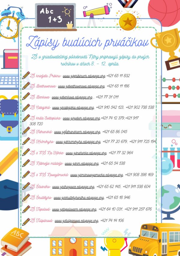 Zápis detí do základnej školy