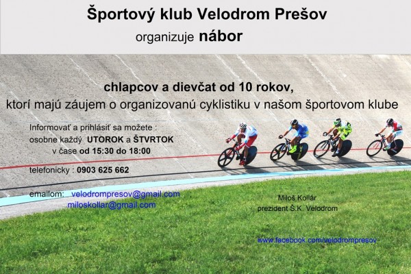 Cyklistika v ŠK Velodrom Prešov